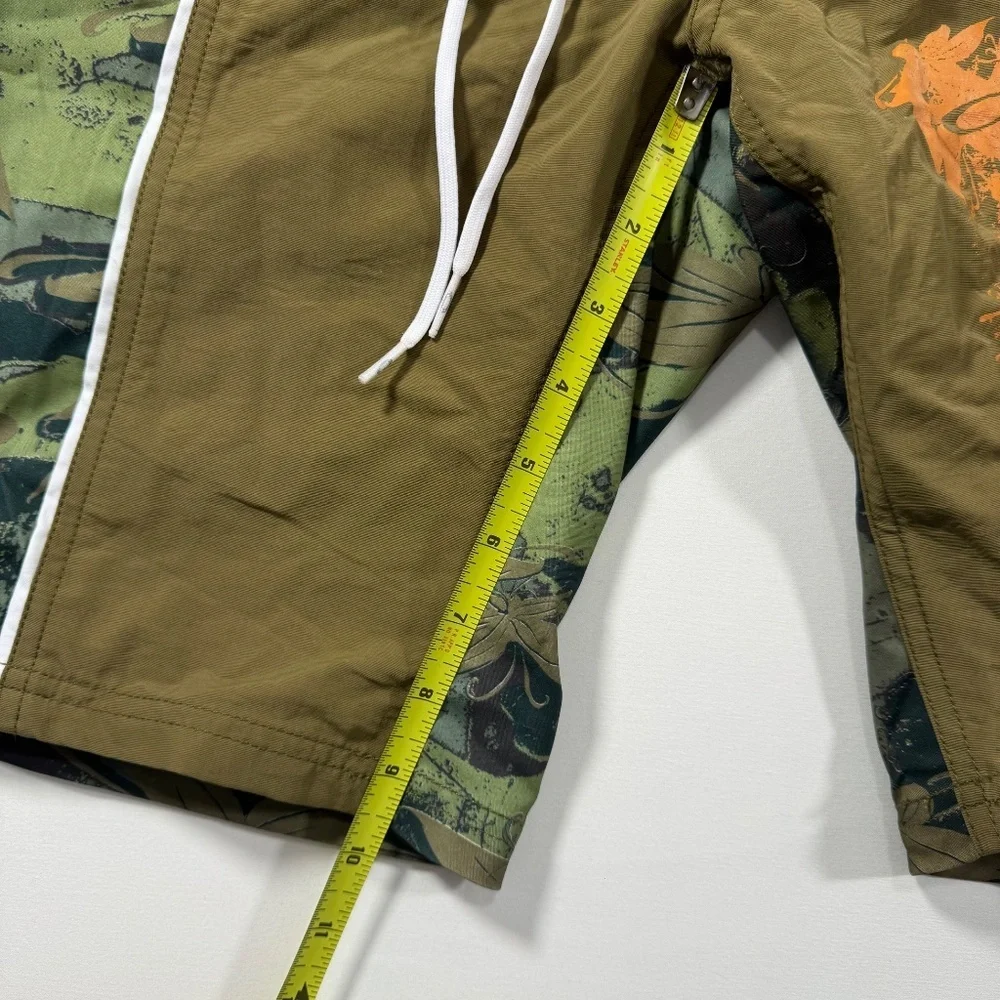 Oakley Men’s Swim Shorts Camo Orange Graphic Boardshorts Size 2 Beach Surf
